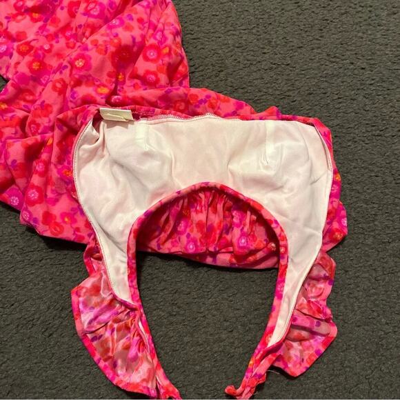 Vintage High Tide Hawaiian Psychedelic Bright Floral Halter Maxi Dress - Picture 5 of 9